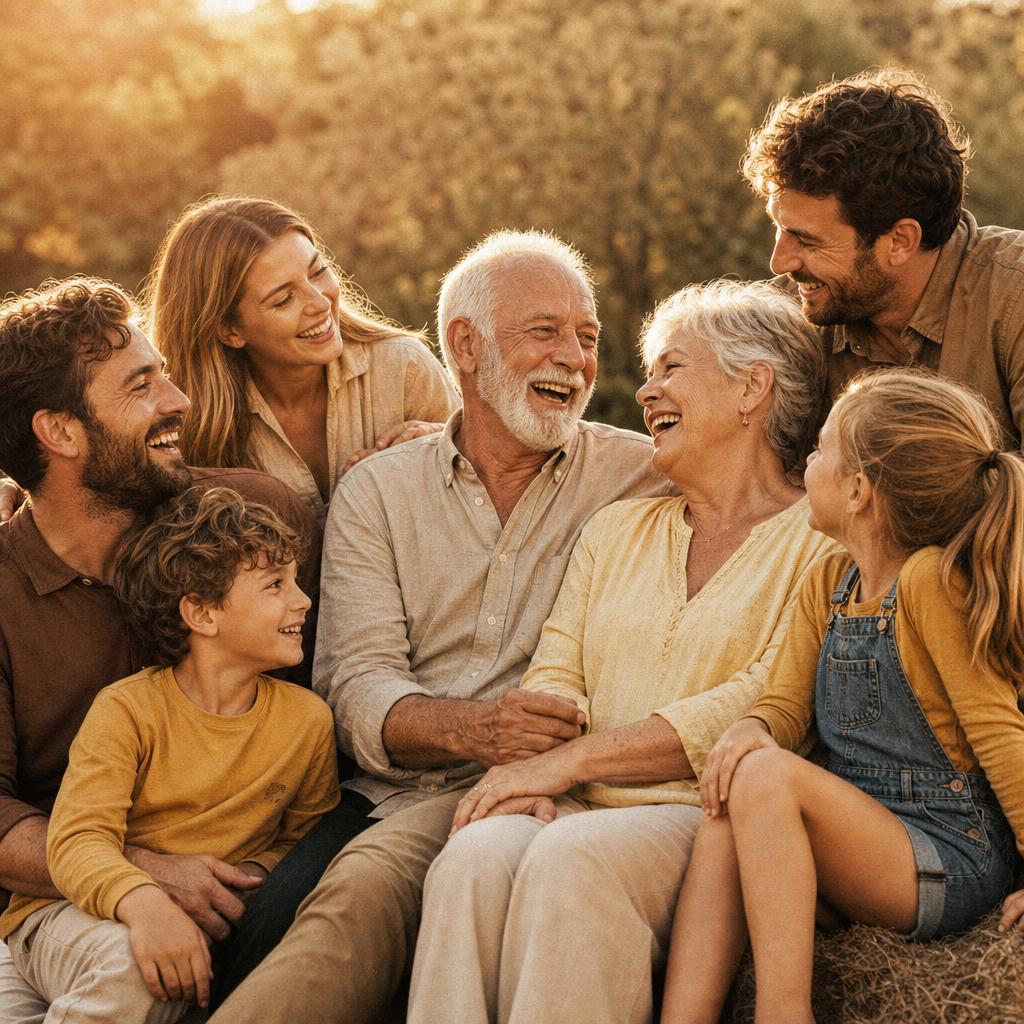 Golden hour family memory